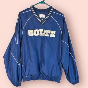 NFL Mens L Indianapolis Colts G-Ill Sports Jersey Lined Pullover Windbreaker